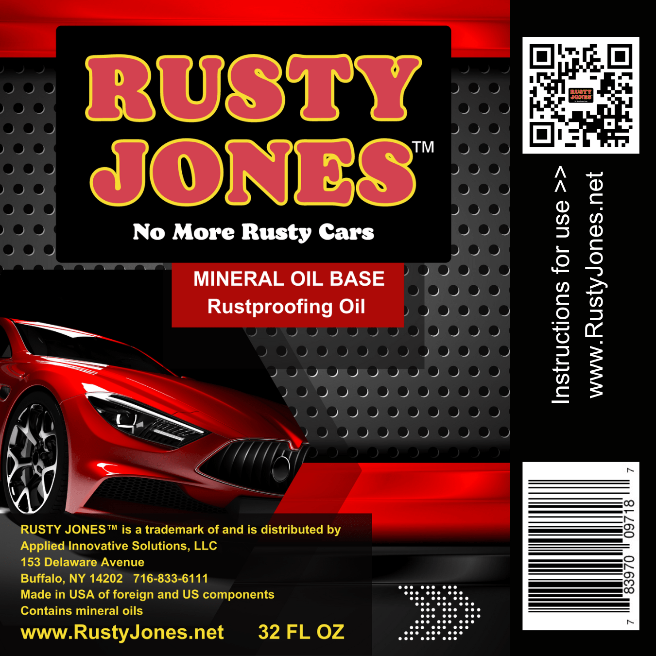 Rusty Jones™ Mineral Oil Base rustproofing oil concentrate